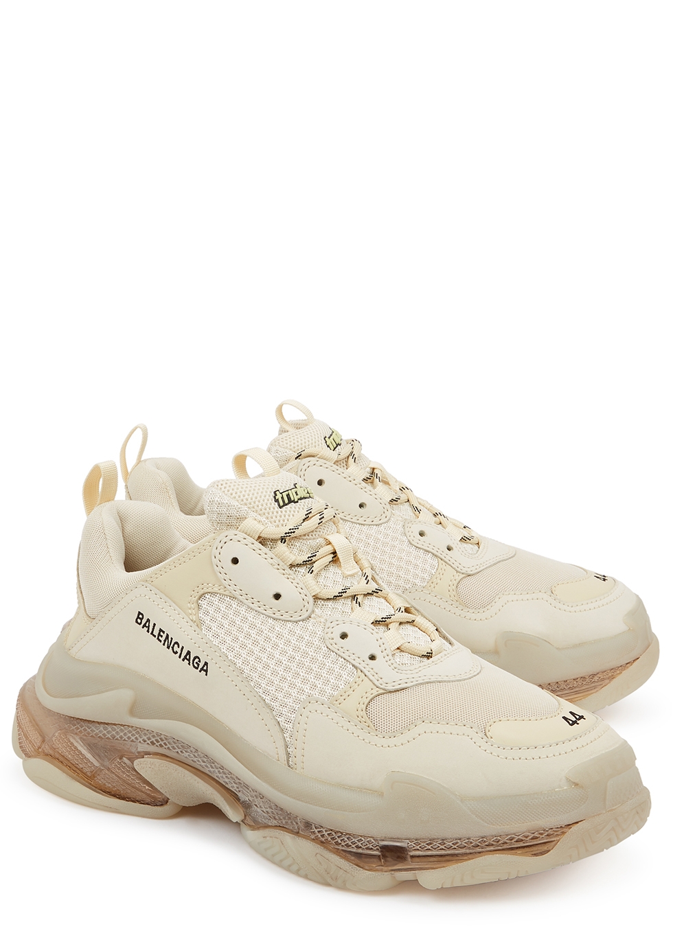 Balenciaga Triple S suede leather and mesh Net a Porter